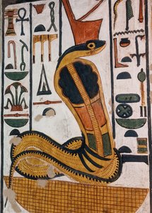 Grab der Nefertari / Ägyptische Göttin Wadjet (Wandmalerei)