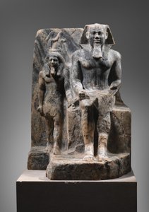 König Sahure und ein Nome-Gott, ca. 2458–2446 v. Chr. von Egyptian 5th Dynasty