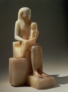 Pepi II und seine Mutter Königin Meryreankhnes, möglicherweise aus Saqqara, Altes Reich