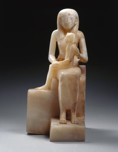 Pepi II. und seine Mutter Königin Meryreankhnes, möglicherweise aus Saqqara, Altes Reich (Kalkstein)