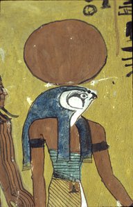 Altes Ägypten, Wandmalerei, Grab von Sennedjem, Grab der Adligen, Theben, Deir el Medina von Egyptian Egyptian