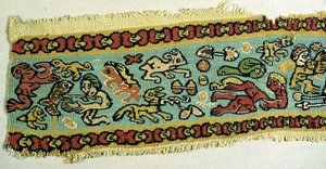 Polychromer Textil, ägyptisch, koptische Periode 4.-12. Jahrhundert
