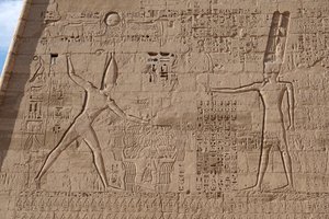 Szene des Massakers an Feinden, Tempel des Horus, Edfu