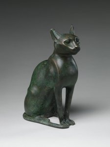 Katzenstatuette zur Aufnahme einer mumifizierten Katze, 332-30 v. Chr. von Egyptian Ptolemaic Period