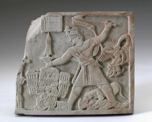 Prinz Arikankharer erschlägt seine Feinde, Meroe von Egyptian School