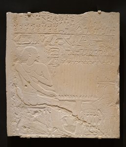 Relief aus dem Grab von Khnumti, ca. 2345-2184 v. Chr. (weißer Kalkstein) von Egyptian School