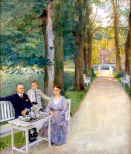 Joh Salve Kallevig, Gudrun Kallevig, Morten Kallevig, um 1900-1928 von Hjalmer Eilif Emanuel Peterssen