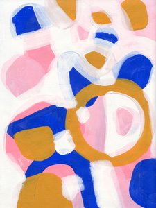 Blau-Pink-Gold-Abstrakt