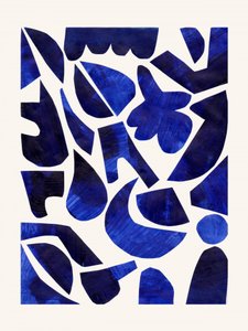 Indigo abstrakte Formen
