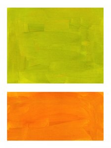Lebendige grün-orangefarbene Blöcke