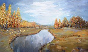 Lebendiger Herbstfluss von Ekaterina Ermilkina