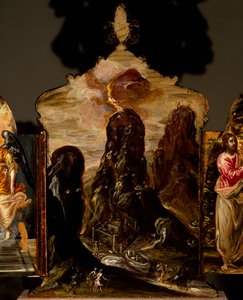 Berg Sinai, tragbarer Triptychon-Altar von El (1541 1614) Greco