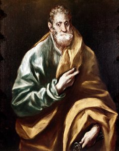 Apostolat der Kathedrale von Toledo: Der Apostel Petrus. Gemälde von Domenikos Theotokopoulos genannt El Greco (1540-1614) von El Greco