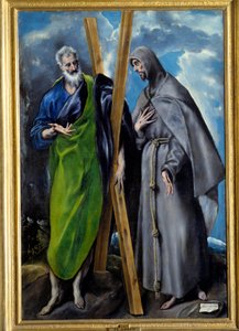 Porträt von Saint Andre und Saint Francois von Assisi