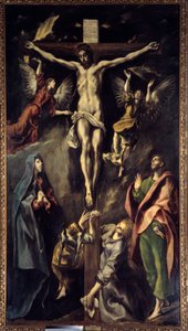 Die Kreuzigung. Gemälde von Domenikos Theotokopoulos genannt El Greco (1541-1614) 17. Jahrhundert. Madrid, Prado-Museum von El Greco