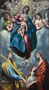 Madonna und Kind mit den Heiligen Martina und Agnes von El Greco