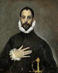 Der Edelmann mit der Hand auf der Brust von El Greco