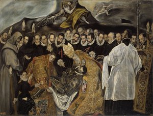Das Begräbnis des Grafen von Orgaz unterer Teil, ca. 1625