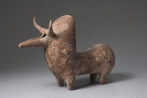 Amlash-Rhyton in Form eines Zebu-Stiers (Terrakotta) von Elamite