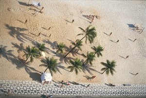 Brasilien, Rio de Janeiro, Ipanema-Strand, Luftaufnahme (Foto)