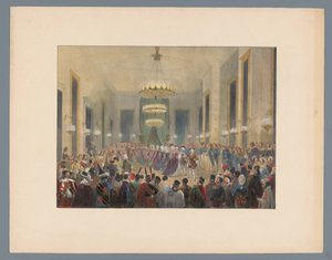 Ballsaal, in dem die Pavane getanzt wird, 1845