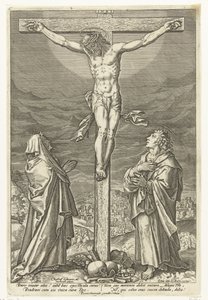 Christus am Kreuz, mit Maria und Johannes dem Täufer von Elias van den Bossche