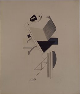 Starker Kerl. Figur für die Oper Sieg über die Sonne von A. Kruchenykh, 1920-1921
