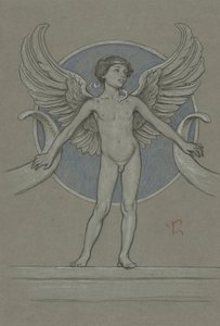 Junge mit Flügeln und Füllhorn von Elihu Vedder