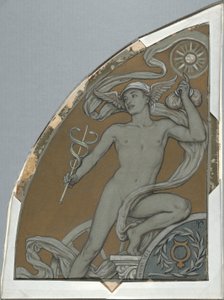 Karikatur für Merkur, aus sechzig Studien für die Huntington-Decke (1926.80) von Elihu Vedder