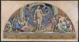 Rom, Vertreter der Künste: Entwurf für Dekoration am Bowdoin College, 1894 von Elihu Vedder