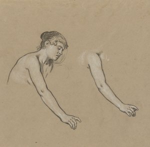 Studien für Figur des Winters von Elihu Vedder