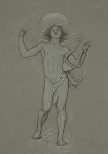 Studie für die Figur des Apollo, aus den 60 Studien für die Huntington-Decke (1926.80) von Elihu Vedder