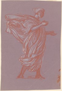 Studie für "Griechische Mädchen beim Baden" von Elihu Vedder