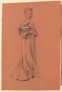 Studie für „Hochzeitsprozession“ von Elihu Vedder