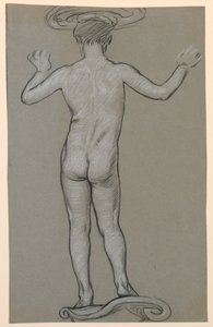 Figurenstudie: Entwurf für einen Brunnen von Elihu Vedder