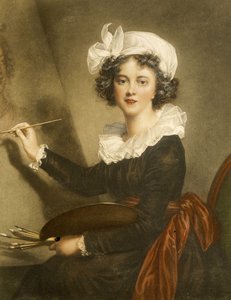 Gravur, die Marie Elisabeth Louise Vigee Le Brun (oder Vigee-Lebrun oder Vigee Lebrun) reproduziert von Elisabeth Louise (after) Vigee Lebrun