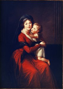 Porträt der Prinzessin Alexandra Petrovna Galitzine (1774-1842) mit ihrem Sohn von Elisabeth Louise Vigee Lebrun