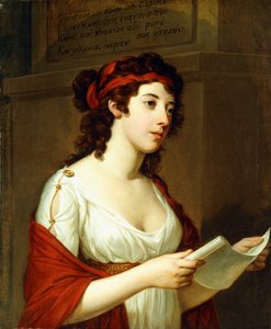Porträt einer Dame als Sappho von Elisabeth Louise Vigee Lebrun
