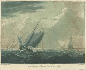 Schifffahrtsszene aus der Sammlung von Hugo Howard von Elisha Kirkall after Willem van de Velde the Elder