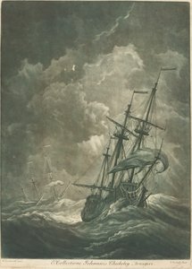 Schiffsszene aus der Sammlung von John Chicheley von Elisha Kirkall after Willem van de Velde the Elder