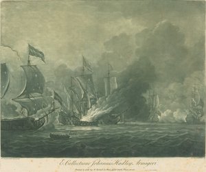 Schifffahrtsszene aus der Sammlung von John Hadley von Elisha Kirkall after Willem van de Velde the Younger
