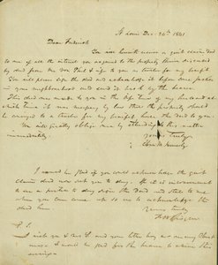 Brief an Frederick Saugrain von Eliza Kennerly, 24. Dezember 1841