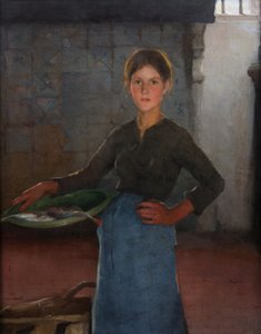 Ein Zandvoorter Fischermädchen, 1884 von Elizabeth Adela Stanhope Forbes