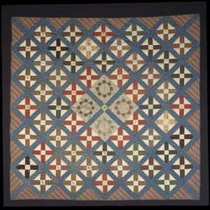 Freundschafts-Quilt mit Autogrammen von Elizabeth C. Loudenslager
