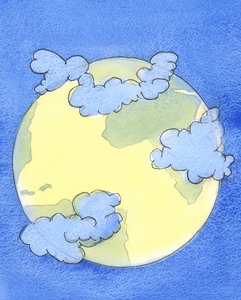 Eine dichte Wolke scheint jene Teile der Erde zu bedecken, wo Krieg herrscht, der viele Menschen von Gott abschneidet von Elizabeth Wang