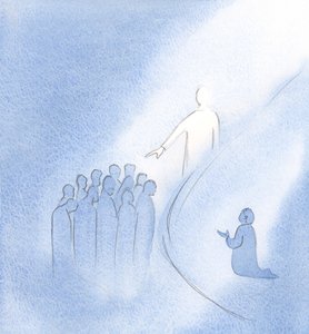Als Christus in meine Seele eintrat, streckte er seine Hand aus und segnete alle Lieben, die ich im Gebet halte