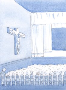 Als nicht-katholisches Kind in einer katholischen Schule schaute ich oft auf die Figur am Kreuz und fragte mich, wer er war und warum er dort war, 2000