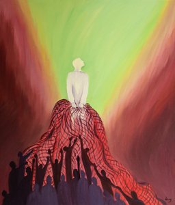 Bei der Messe zieht Jesus wie ein Fischer diejenigen, die ihn lieben, in sein Königreich. von Elizabeth Wang
