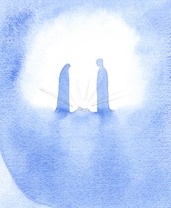 Beim Anblick des wunderbaren Babys (dessen Mutter vor Ihm in noch jungfräulicher Heiligkeit stand) wurde St. Joseph mächtig für seinen Glauben belohnt.