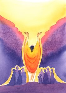 Weil Jesus Christus sowohl Gott als auch Mensch ist und bei der Messe unter uns gegenwärtig ist von Elizabeth Wang